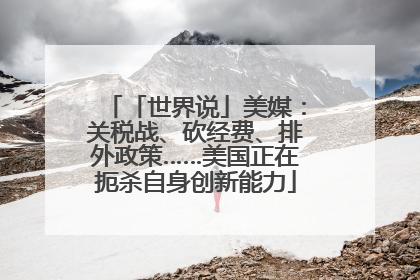 「世界说」美媒：关税战、砍经费、排外政策……美国正在扼杀自身创新能力