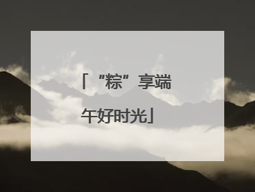 “粽”享端午好时光