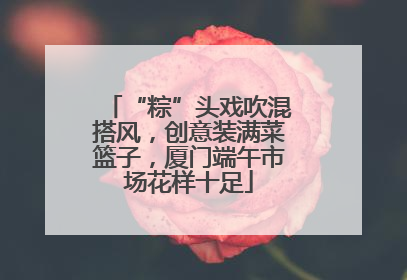 “粽”头戏吹混搭风，创意装满菜篮子，厦门端午市场花样十足