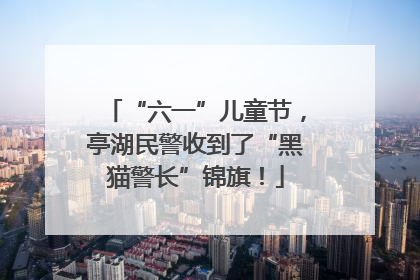 “六一”儿童节，亭湖民警收到了“黑猫警长”锦旗！