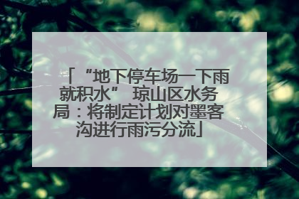 “地下停车场一下雨就积水” 琼山区水务局：将制定计划对墨客沟进行雨污分流