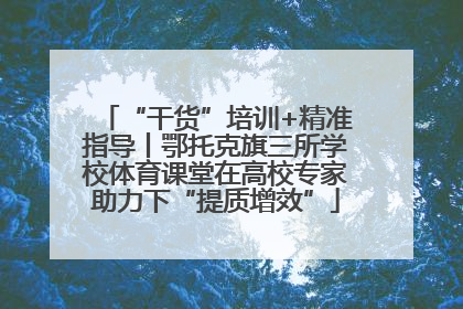 “干货”培训+精准指导丨鄂托克旗三所学校体育课堂在高校专家助力下“提质增效”