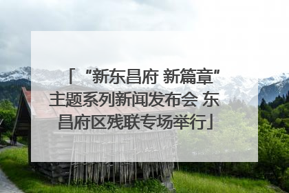 “新东昌府 新篇章”主题系列新闻发布会 东昌府区残联专场举行