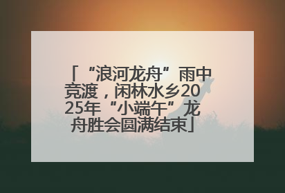 “浪河龙舟”雨中竞渡，闲林水乡2025年“小端午”龙舟胜会圆满结束