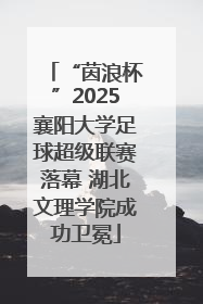 “茵浪杯”2025襄阳大学足球超级联赛落幕 湖北文理学院成功卫冕