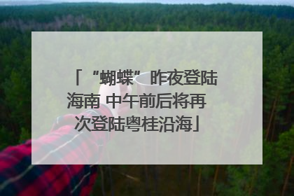“蝴蝶”昨夜登陆海南 中午前后将再次登陆粤桂沿海