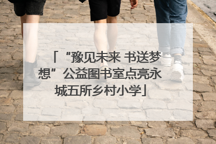 “豫见未来 书送梦想”公益图书室点亮永城五所乡村小学