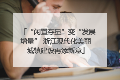 “闲置存量”变“发展增量” 浙江现代化美丽城镇建设再添新意