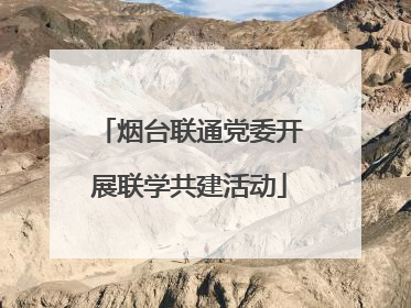 烟台联通党委开展联学共建活动