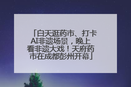 白天逛药市、打卡AI非遗场景，晚上看非遗大戏！天府药市在成都彭州开幕