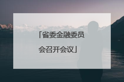 省委金融委员会召开会议