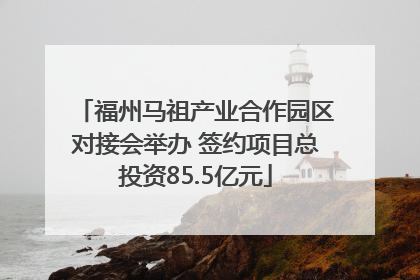 福州马祖产业合作园区对接会举办 签约项目总投资85.5亿元