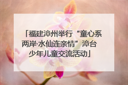 福建漳州举行“童心系两岸·水仙连亲情”漳台少年儿童交流活动