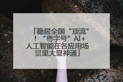 稳居全国“顶流”！“粤字号”AI+人工智能在各应用场景里大显神通