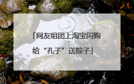 网友组团上淘宝闪购给“孔子”送粽子