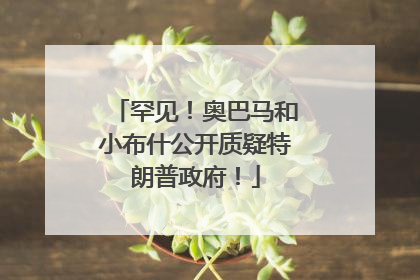 罕见！奥巴马和小布什公开质疑特朗普政府！