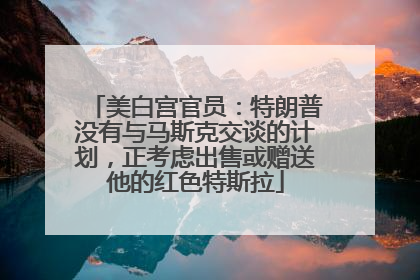 美白宫官员：特朗普没有与马斯克交谈的计划，正考虑出售或赠送他的红色特斯拉