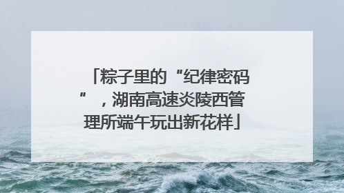 粽子里的“纪律密码”，湖南高速炎陵西管理所端午玩出新花样