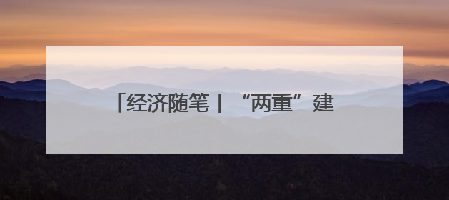 经济随笔丨“两重”建设为什么如此重要？