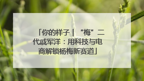 你的样子｜“梅”二代戚军洋：用科技与电商解锁杨梅新赛道