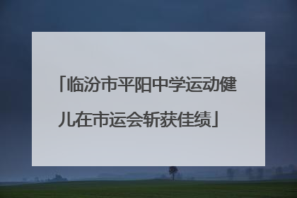 临汾市平阳中学运动健儿在市运会斩获佳绩