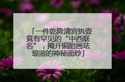 一件乾隆清宫执壶竟有罕见的“中西联名”，揭开铜胎画珐琅器的神秘面纱