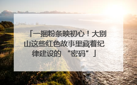 一捆粉条映初心！大别山这些红色故事里藏着纪律建设的 “密码”