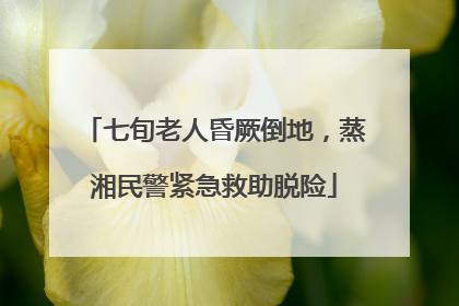 七旬老人昏厥倒地，蒸湘民警紧急救助脱险