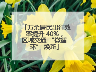 万余居民出行效率提升 40%，区域交通 “微循环” 焕新