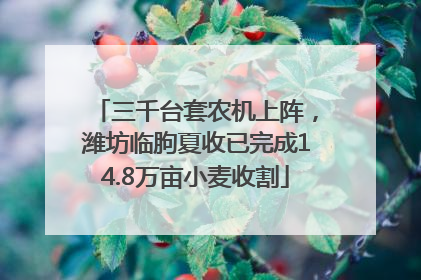 三千台套农机上阵，潍坊临朐夏收已完成14.8万亩小麦收割