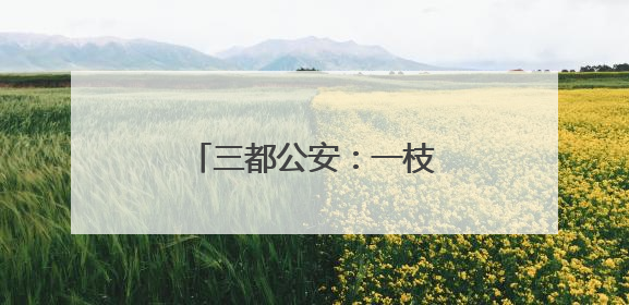 三都公安：一枝一叶总关情，“敲门行动”暖民心