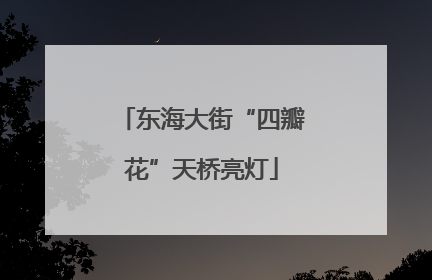 东海大街“四瓣花”天桥亮灯