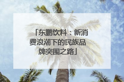 东鹏饮料：新消费浪潮下的民族品牌突围之路