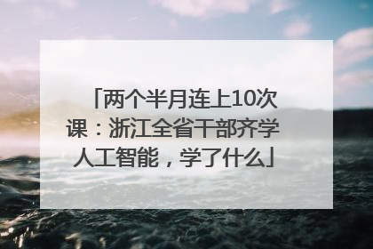 两个半月连上10次课：浙江全省干部齐学人工智能，学了什么