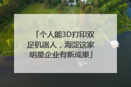 个人能3D打印双足机器人，海淀这家明星企业有新成果
