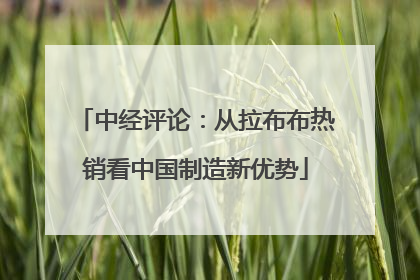 中经评论：从拉布布热销看中国制造新优势
