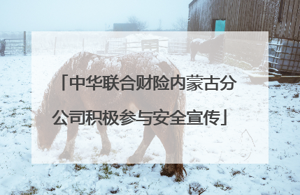 中华联合财险内蒙古分公司积极参与安全宣传