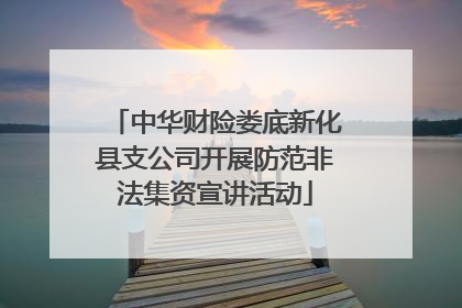 中华财险娄底新化县支公司开展防范非法集资宣讲活动