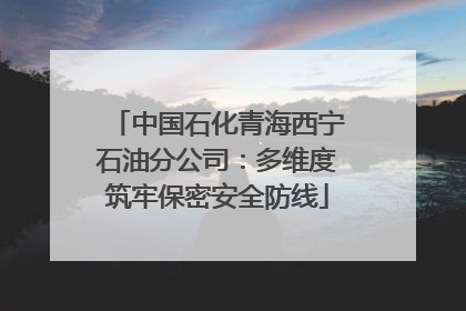 中国石化青海西宁石油分公司：多维度筑牢保密安全防线