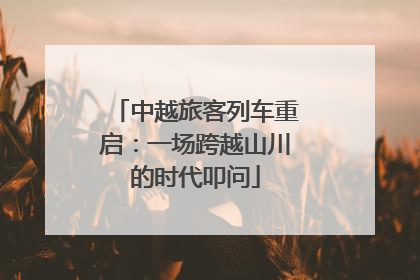 中越旅客列车重启：一场跨越山川的时代叩问