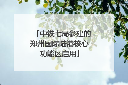 中铁七局参建的郑州国际陆港核心功能区启用