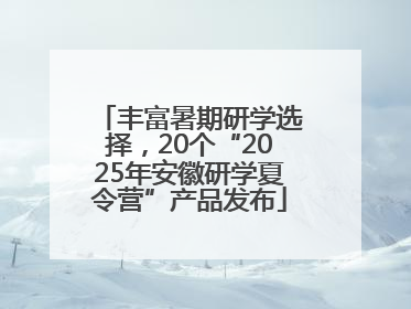丰富暑期研学选择，20个“2025年安徽研学夏令营”产品发布
