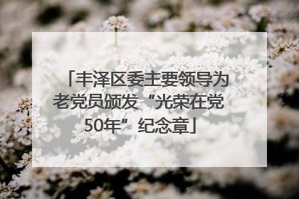 丰泽区委主要领导为老党员颁发“光荣在党50年”纪念章