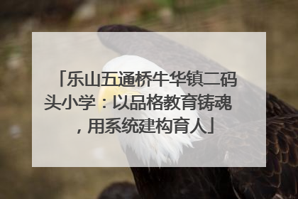 乐山五通桥牛华镇二码头小学：以品格教育铸魂，用系统建构育人