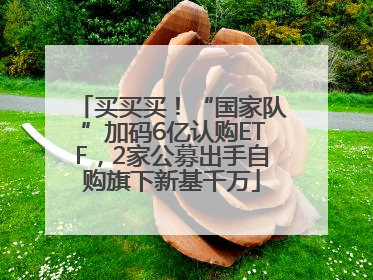 买买买！“国家队”加码6亿认购ETF，2家公募出手自购旗下新基千万