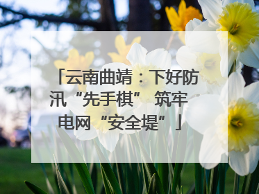 云南曲靖：下好防汛“先手棋” 筑牢电网“安全堤”