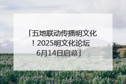 五地联动传播明文化！2025明文化论坛6月14日启幕