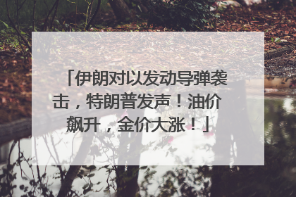 伊朗对以发动导弹袭击，特朗普发声！油价飙升，金价大涨！