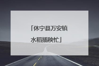 休宁县万安镇水稻插秧忙