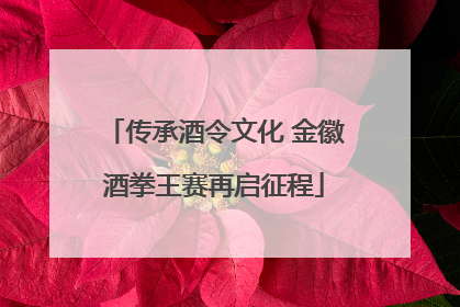 传承酒令文化 金徽酒拳王赛再启征程